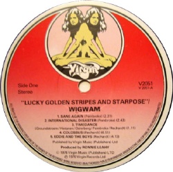 Lucky Golden Stripes label (Virgin UK)