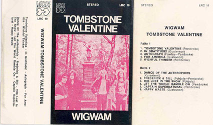Tombstone Valentine cassette cover