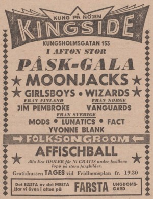 Advert from Aftonbladet 09.04.66