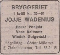 Advert from Aftonbladet 26.03.76