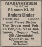 Advert from Dagens Nyheter 15.03.78