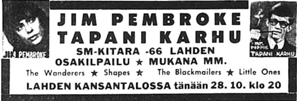 Advert for Lahti concert