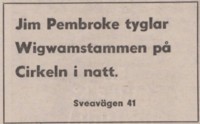Advert from Expressen 22.04.70