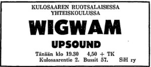 Advert from Helsingin Sanomat