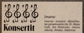 Advert from Karjalainen 24.10.81