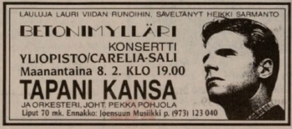 Advert from Karjalainen 25.01.88