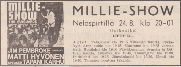 Advert for Korpilahti concert