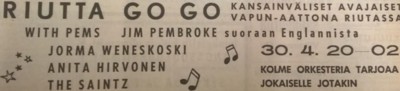 Advert for Riihimäki 30.04.66
